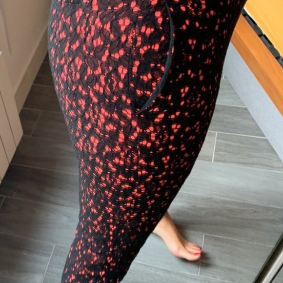 7/8 Pants Sandro lace fushia and black - Picture 2 of 7